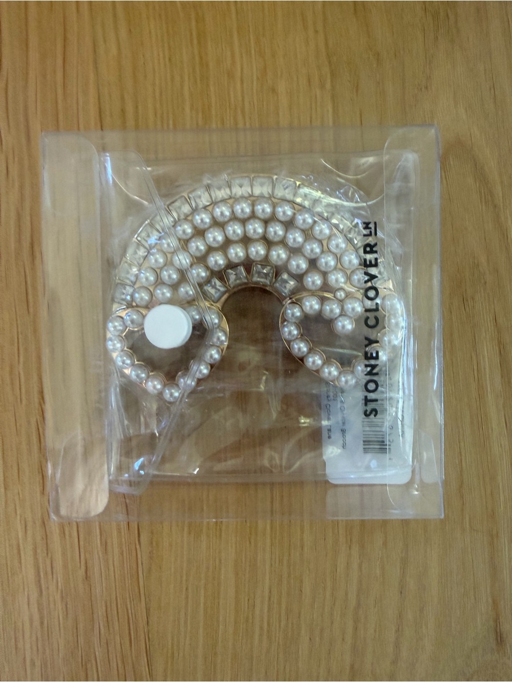 Stoney Clover Lane White Pearl Rainbow Pin with Gold Accents